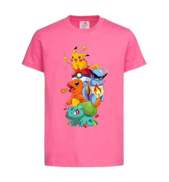 Дитяча футболка Pokemon Яскраво-рожевий фото