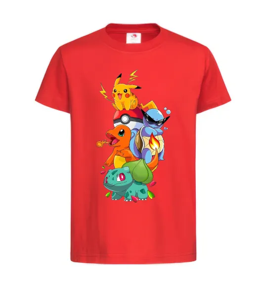 Дитяча футболка Pokemon Червоний фото