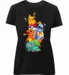 Женская премиум футболка Pokemon Черный фото