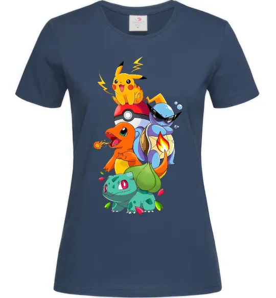 Женская футболка Pokemon Темно-синий фото