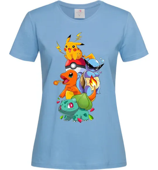 Женская футболка Pokemon Голубой фото