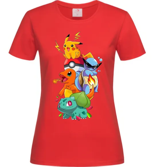 Женская футболка Pokemon Красный фото