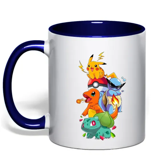 Чашка с цветной ручкой Pokemon Глубокий темно-синий фото