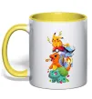 Чашка з кольоровою ручкою Pokemon Лимонний фото