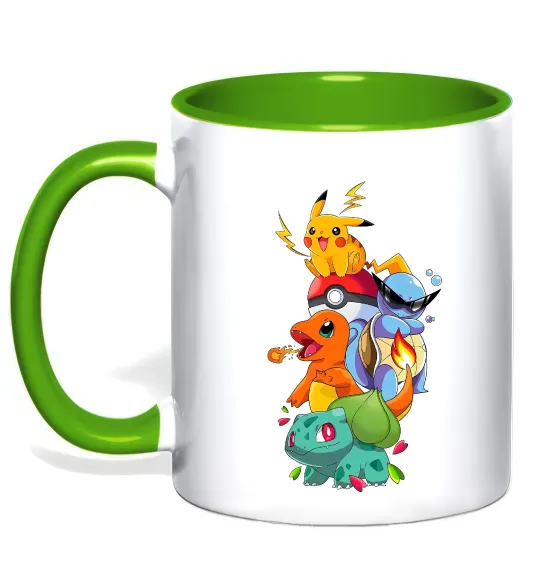 Чашка с цветной ручкой Pokemon Зеленый фото