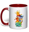 Чашка с цветной ручкой Pokemon Красный фото