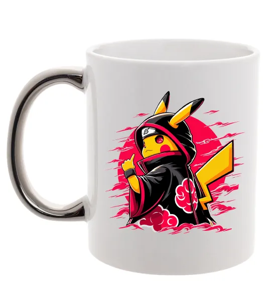 Чашка с цветной ручкой Пікачу Наруто Серебро фото