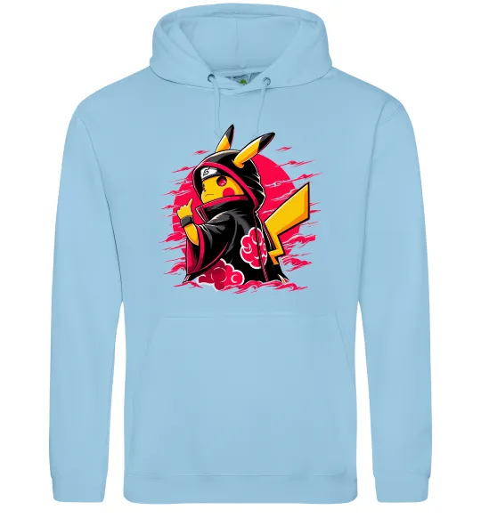 Чоловіча толстовка (худі) Пікачу Наруто Блакитний фото