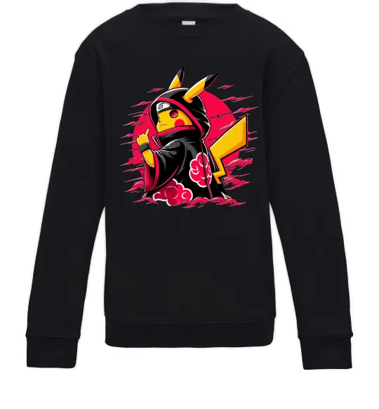 Детский Свитшот Пікачу Наруто Черный фото