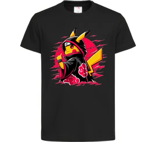 Детская футболка Пікачу Наруто Черный фото