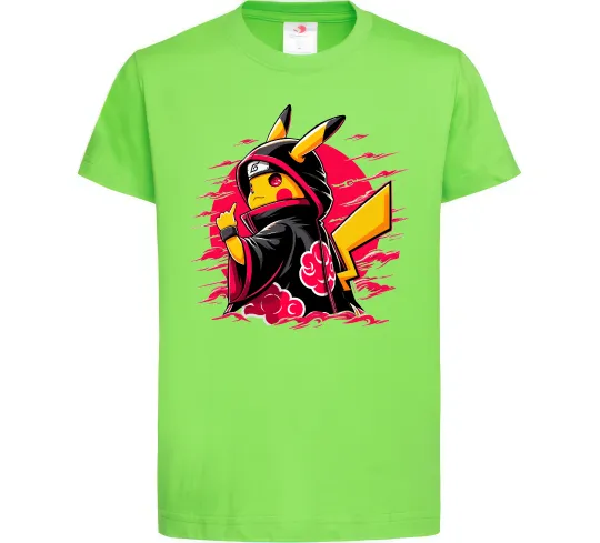 Детская футболка Пікачу Наруто Лаймовый фото