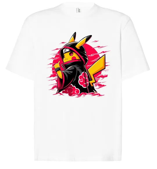 Футболка Оверсайз Пікачу Наруто Белый фото