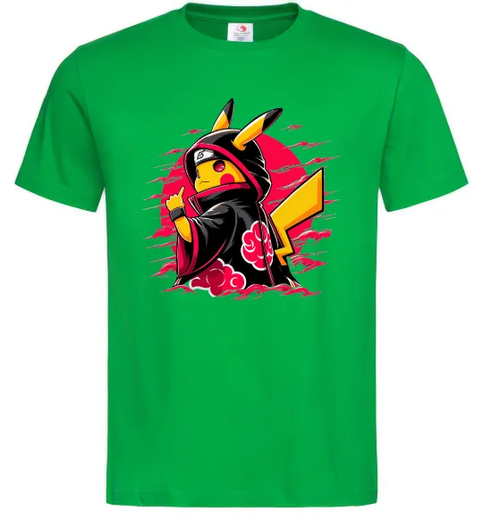 Мужская футболка Пікачу Наруто Зеленый фото