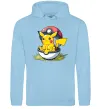 Чоловіча толстовка (худі) Пікачу в покеболі Блакитний фото