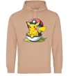 Женская толстовка (худи) Пікачу в покеболі Песочный фото