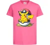 Детская футболка Пікачу в покеболі Ярко-розовый фото