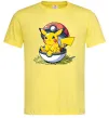 Мужская футболка Пікачу в покеболі Лимонный фото
