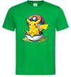 Мужская футболка Пікачу в покеболі Зеленый фото