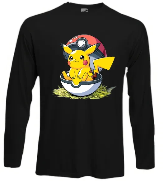 Лонгслив Пікачу в покеболі Черный фото