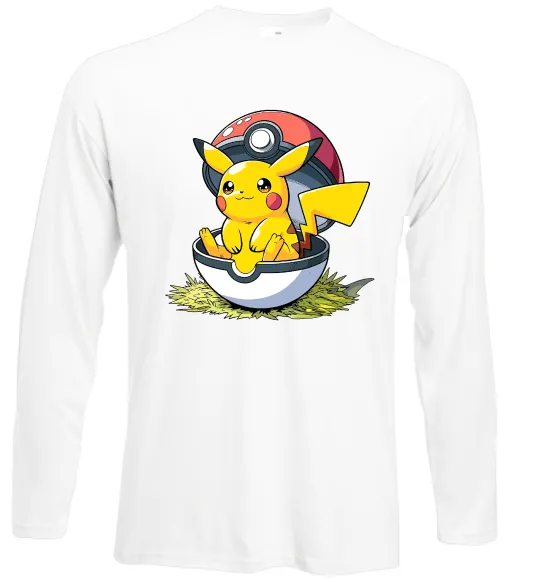 Лонгслив Пікачу в покеболі Белый фото