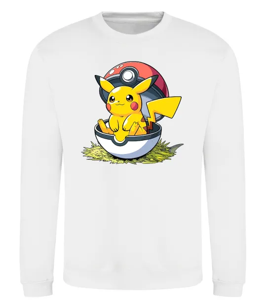 Свитшот Пікачу в покеболі Белый фото