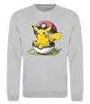 Свитшот Пікачу в покеболі Серый меланж фото