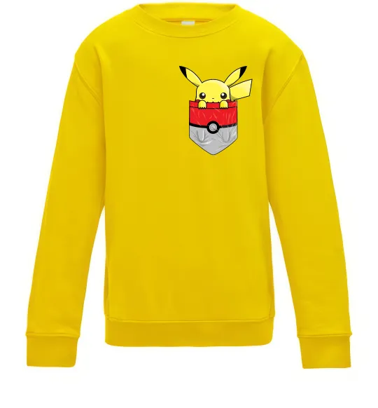 Детский Свитшот Пікачу в кишені Солнечно желтый фото