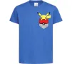 Детская футболка Пікачу в кишені Ярко-синий фото