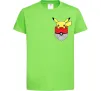 Детская футболка Пікачу в кишені Лаймовый фото