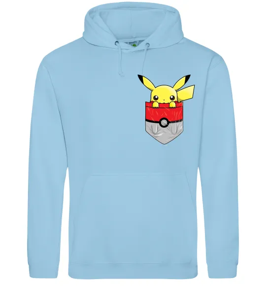 Жіноча толстовка (худі) Пікачу в кишені Блакитний фото