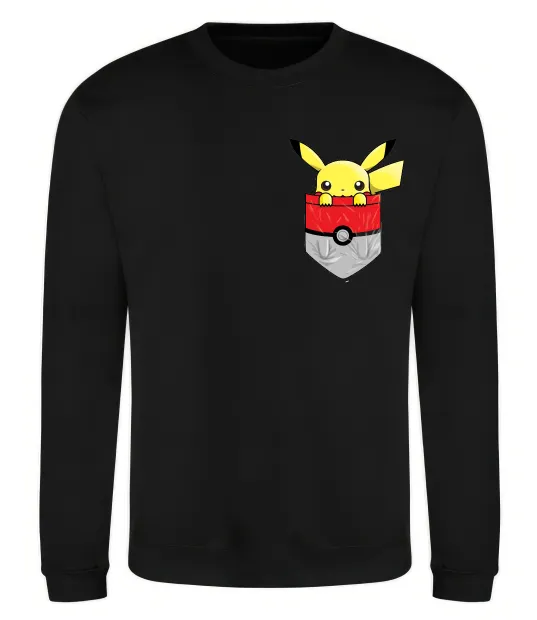 Свитшот Пікачу в кишені Черный фото
