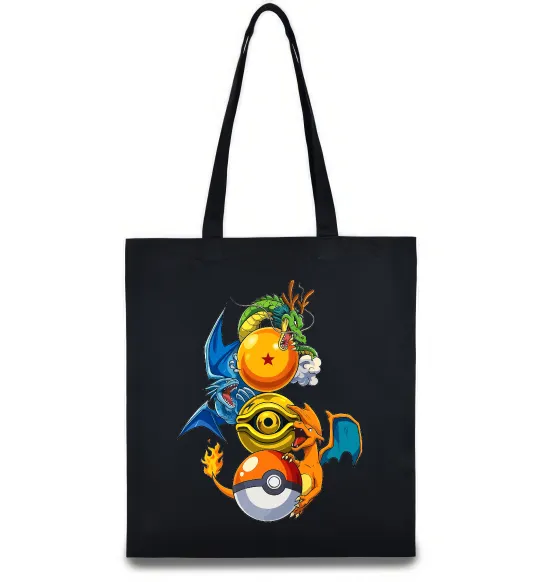 Эко-сумка Дракони Покемон Черный фото