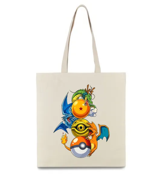 Эко-сумка Дракони Покемон Бежевый фото