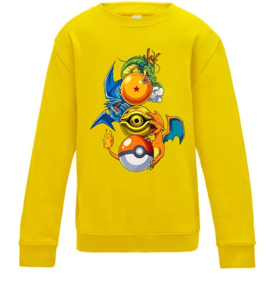 Детский Свитшот Дракони Покемон Солнечно желтый фото