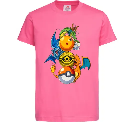 Детская футболка Дракони Покемон Ярко-розовый фото