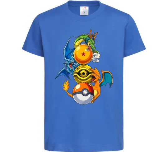 Детская футболка Дракони Покемон Ярко-синий фото