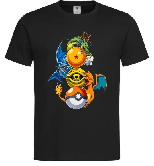 Чоловіча футболка Дракони Покемон Чорний фото
