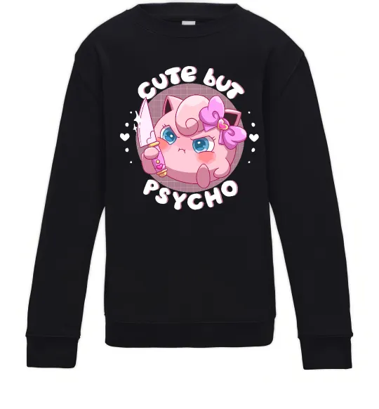 Детский Свитшот Cute but psycho Pokemon Черный фото