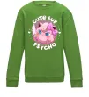 Детский Свитшот Cute but psycho Pokemon Лаймовый Детский Свитшот Cute but psycho Pokemon Лаймовый фото