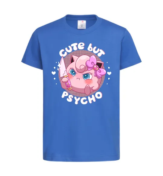 Дитяча футболка Cute but psycho Pokemon Яскраво-синій фото