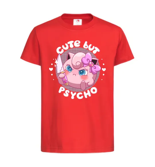 Дитяча футболка Cute but psycho Pokemon Червоний фото