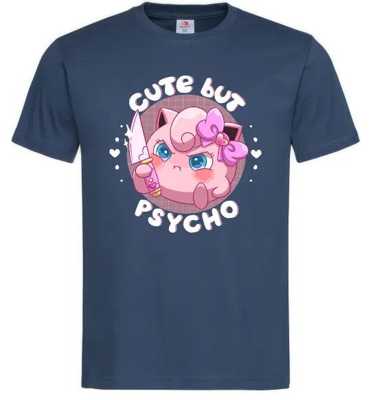 Мужская футболка Cute but psycho Pokemon Темно-синий фото