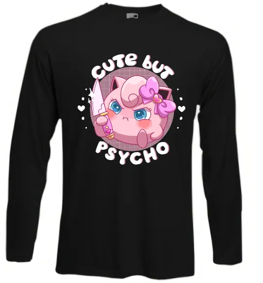 Лонгслив Cute but psycho Pokemon Черный фото