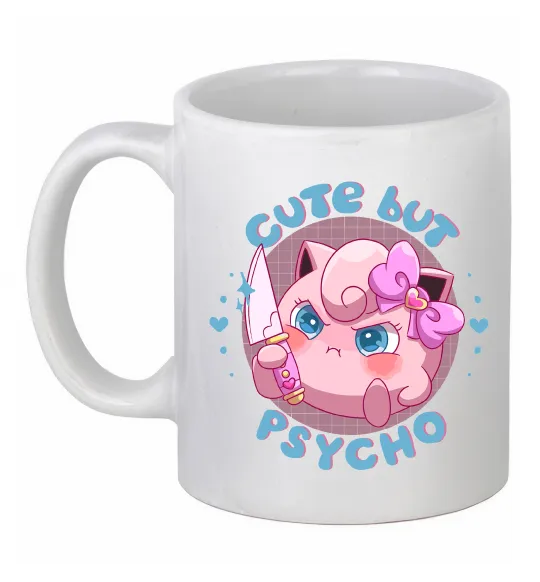 Чашка керамическая Cute but psycho Pokemon Белый фото