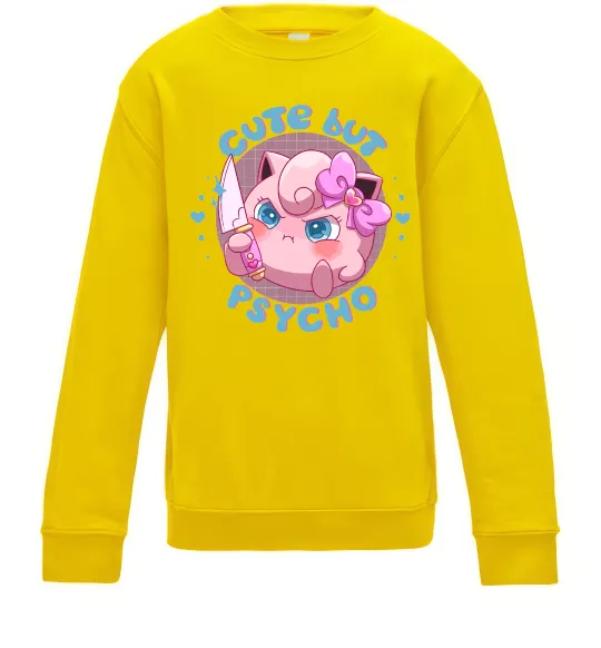 Детский Свитшот Cute but psycho Pokemon Солнечно желтый фото
