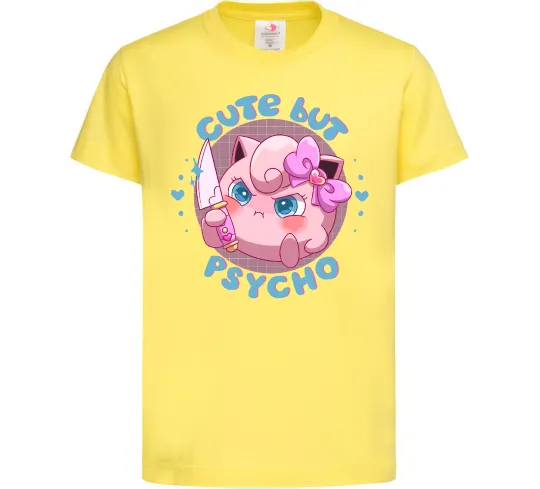 Детская футболка Cute but psycho Pokemon Лимонный фото