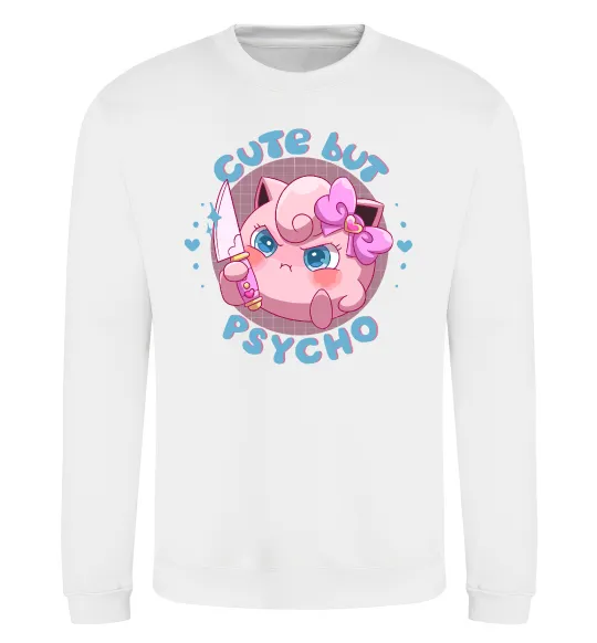 Світшот Cute but psycho Pokemon Білий фото
