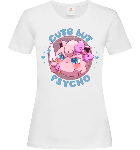 Женская футболка Cute but psycho Pokemon Белый фото