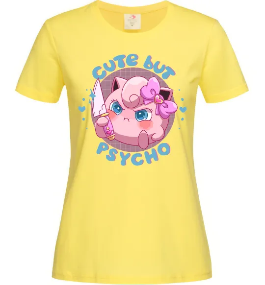 Женская футболка Cute but psycho Pokemon Лимонный фото