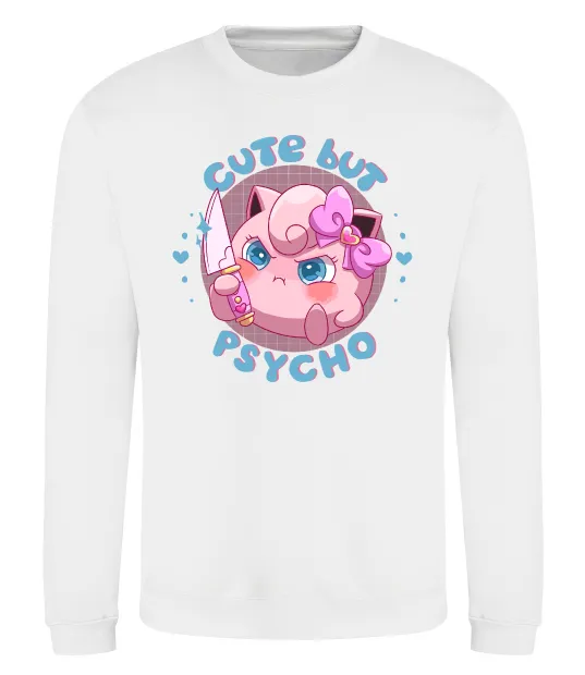 Свитшот Cute but psycho Pokemon Белый фото